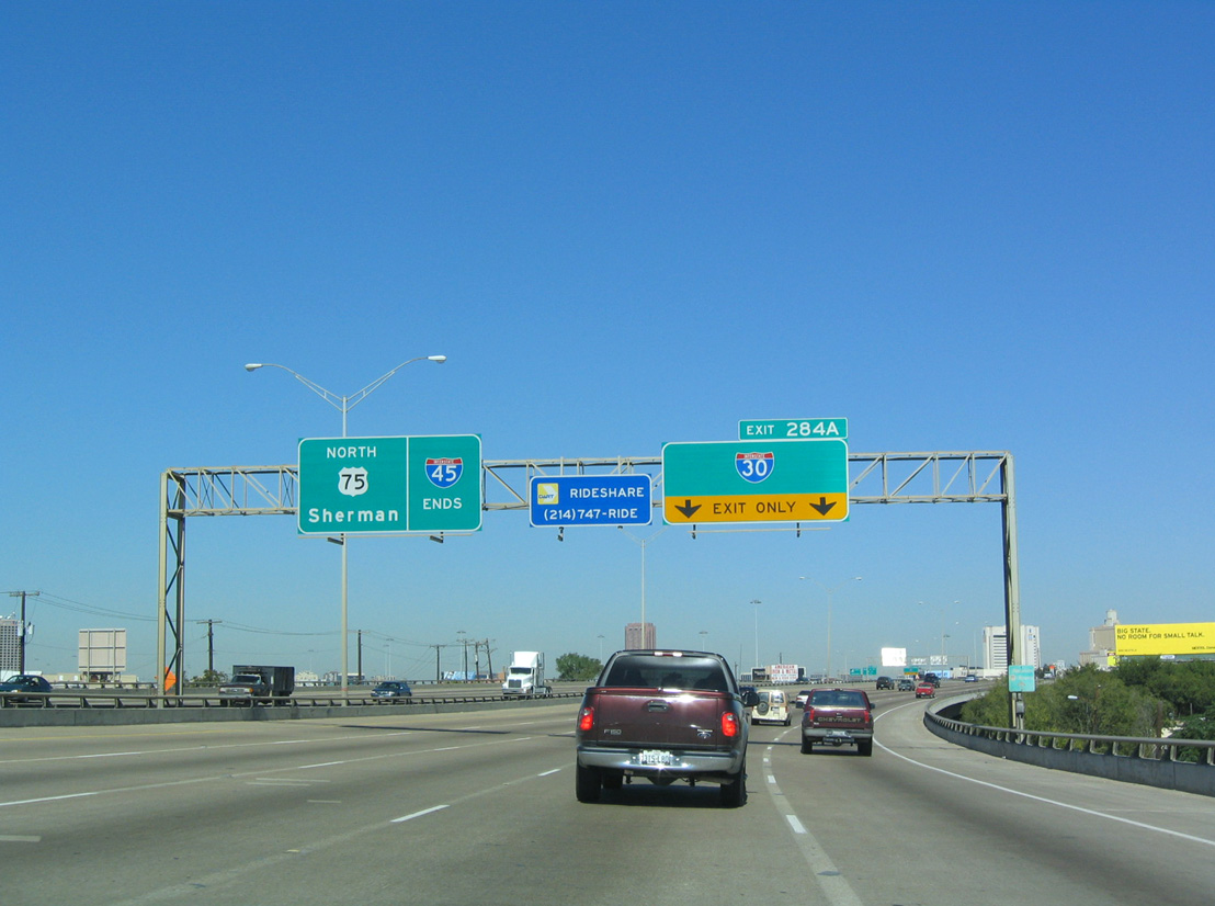 IH 45 north at IH 30/345 - Dallas, TX