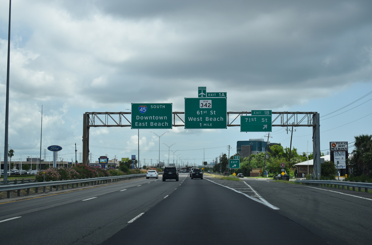 IH 45 south at 71st St - Galveston, TX