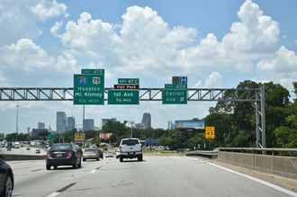 IH 30 west at Carroll Avenue in Dallas, TX