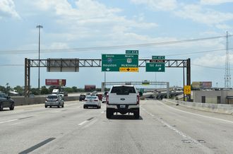 IH 30 west at 1st Avenue in Dallas, TX