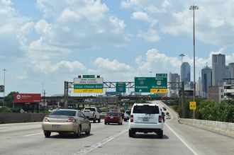 IH 30 west at IH 45 south and IH 345/U.S. 75 north