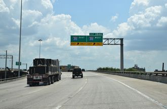 IH 345/US 75 south at IH 30/45 - Dallas, TX
