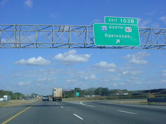 I-10 east at I-49/US 167 - 2002