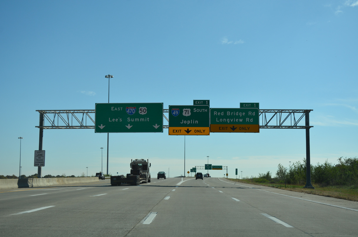 I-470/US 50 east at I-49/US 71 - Kansas City, MO