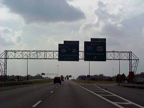 I-10 west at I-49/US 167 - 2003