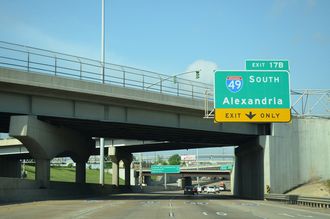 I-20 west at I-49 - Shreveport, LA