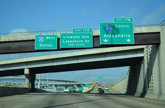 I-20 west at I-49 - Shreveport, LA