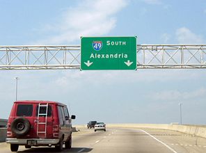 I-20 west at I-49 - Shreveport, LA