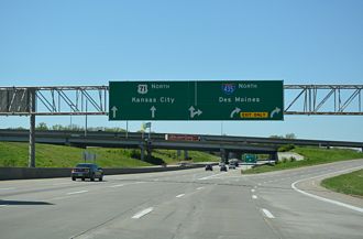 I-49/US 71 north at I-435 - Kansas City, MO