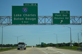 I-49/US 167 south at I-10 - Lafayette, LA