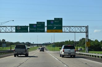 I-49/US 167 south at I-10 - Lafayette, LA