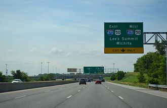 US 71 south at I-49/435/470 - Kansas City, MO