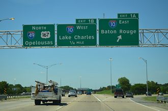 I-49/US 167 north at I-10 - Lafayette, LA