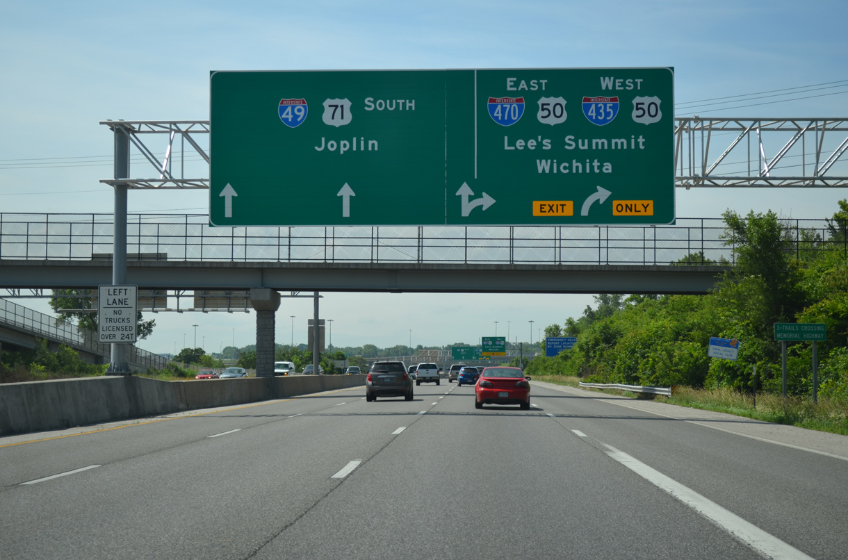 US 71 south at I-49/435/470 - Kansas City, MO