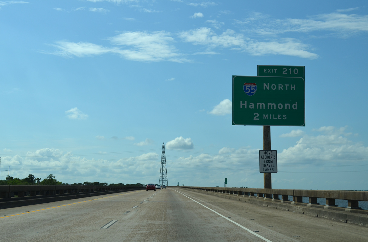 I-10 west at I-55 - LaPlace, LA