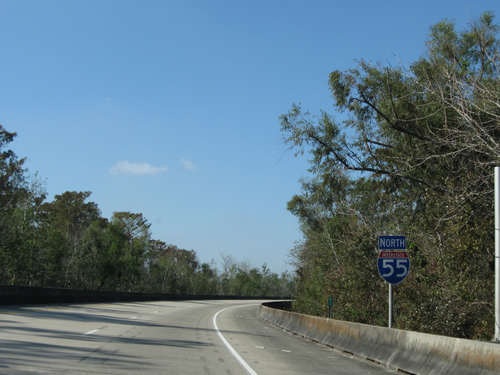 I-55 north at I-10 - LaPlace, LA