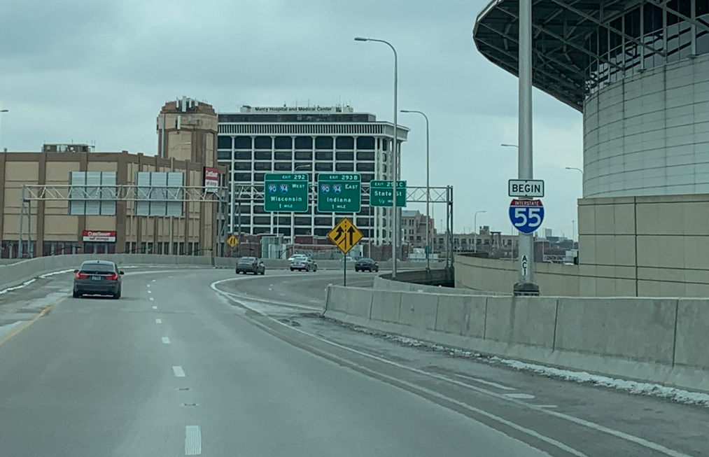 I-55 south at US 41 - Chicago, IL