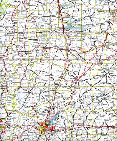 Interstate 55 corridor between Jackson and Grenada, Mississippi, 1967