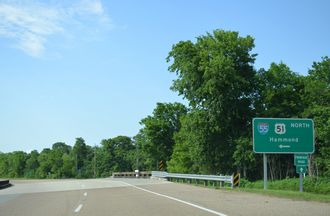 US 51 north at I-55 - LaPlace, LA