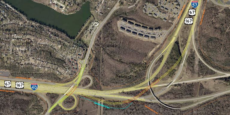 I-40/57 interchange design map