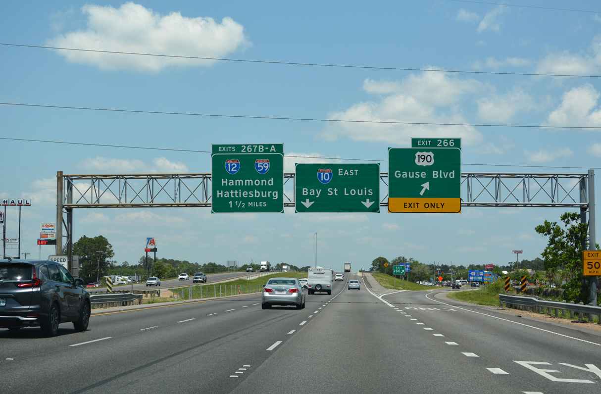 I-10 east at I-12/59 - Slidell, LA