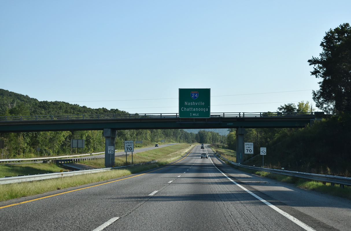 I-59 north at I-24 - Wildwood, GA
