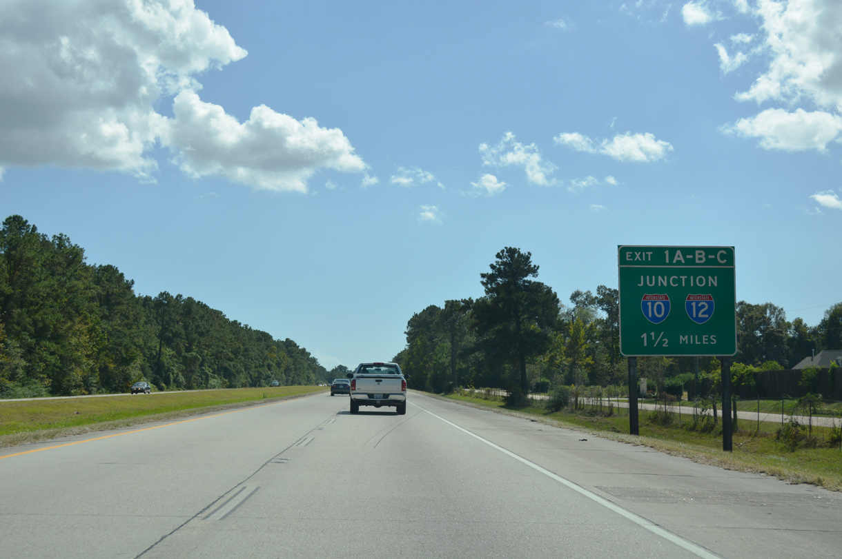 I-59 south at I-12/10 - Slidell, LA