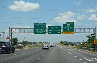 I-10 east at I-12/59 - Slidell, LA