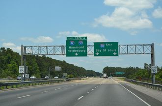 I-10 east at I-12/59 - Slidell, LA