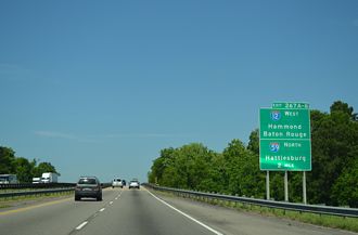 I-10 west at I-12/59 - Slidell, LA