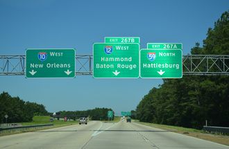 I-10 west at I-12/59 - Slidell, LA