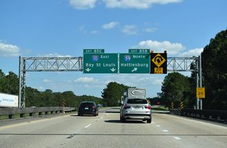 I-12 east at I-10/59 - Slidell, LA