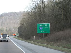 I-24 east at I-59 - Whiteside, TN