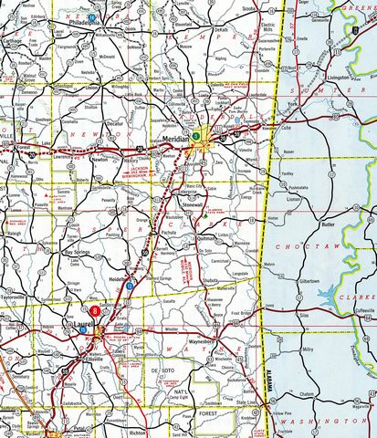 I-59 Laurel - Meridian - 1967 Map