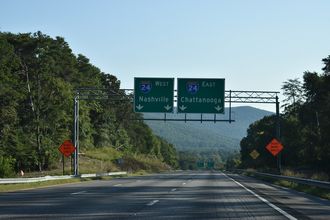 I-59 north at I-24 - Wildwood, GA