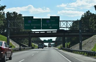 I-59 south at I-12/10 - Slidell, LA