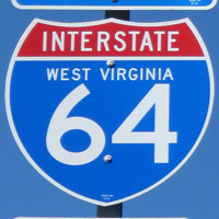 Interstate 64 shield representation