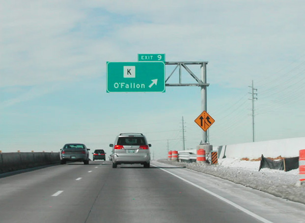 I-64 west at Highway K - O'Fallon, MO