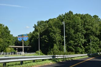 The east end of I-64 at I-664