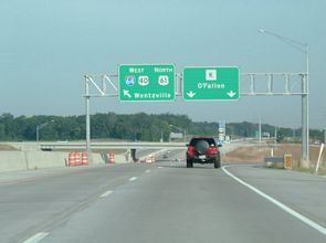 I-64 westbound c/d roadway at Highway K - O'Fallon, MO