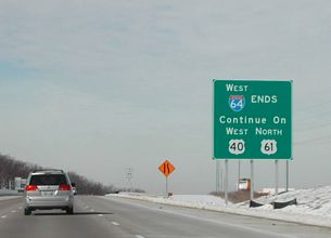 Former west end of I-64 - O'Fallon, MO