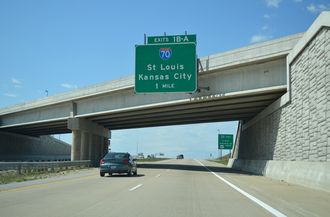 I-64/US 40-61 west at I-70 - Wentzville, IN