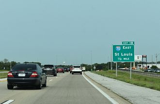 I-64/US 40-61 west at I-70 - Wentzville, IN