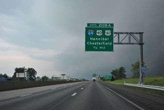 I-70 west at I-64/US 40-61 - Wentzville, MO