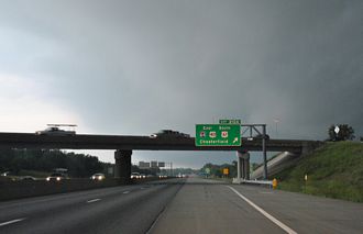 I-70 west at I-64/US 40-61 - Wentzville, MO
