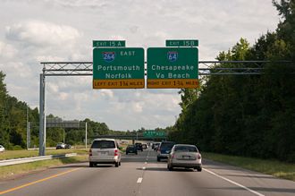 I-664 south at I-64/264 in 2010
