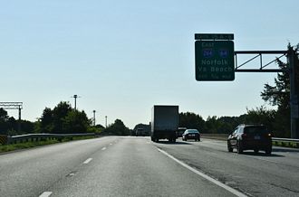 I-664 south at I-64/264 - Bowers Hill, VA