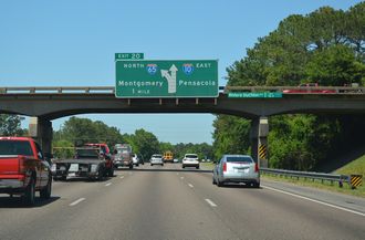 I-10 east at I-65 - Mobile, AL