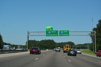 I-10 east at I-65 - Mobile, AL