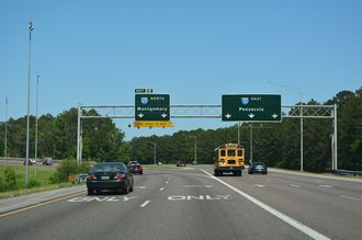 I-10 east at I-65 - Mobile, AL